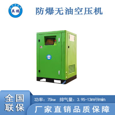 上海防爆无油空压机75kw